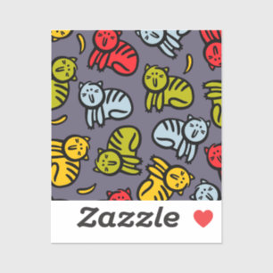 Katten en bananen sticker