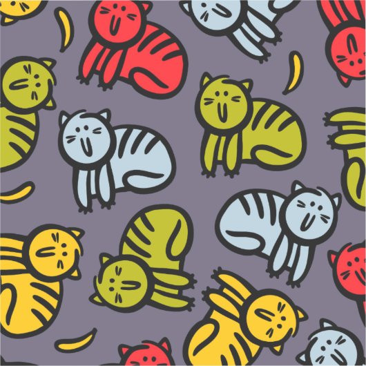 Katten en bananen sticker (Voorkant)
