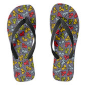 Katten en bananen teenslippers (Voetbed)
