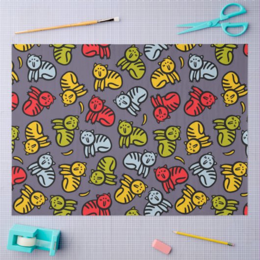 Katten en bananen tissuepapier (Craft)