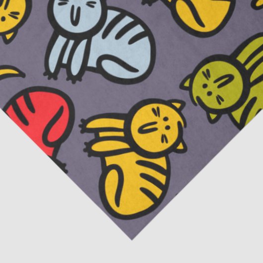 Katten en bananen tissuepapier (Detail)