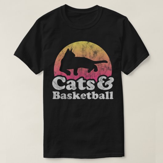 Katten en Basketball-Mannen, voor dames en heren: T-shirt (Design voorkant)