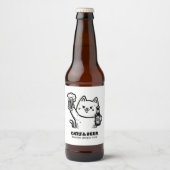 Katten en bier 1 bier etiket (Voorkant)