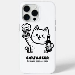 Katten en bier 1 iPhone 15 pro max hoesje