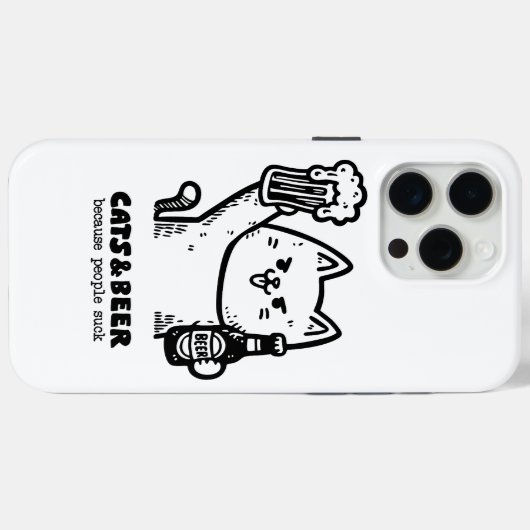 Katten en bier 1 Case-Mate iPhone case (Achterkant (horizontaal))