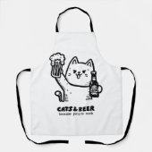 Katten en bier 1 schort (Voorkant)