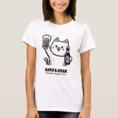 Katten en bier 1 t-shirt (Voorkant)