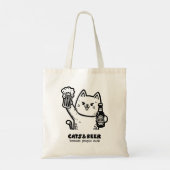Katten en bier 1 tote bag (Achterkant)