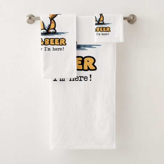 Katten en bier 2 bad handdoek (Insitu)