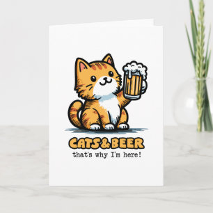 Katten en bier 2 bedankkaart