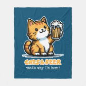 Katten en bier 2 fleece deken (Voorkant)