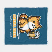 Katten en bier 2 fleece deken (Voorkant (Horizontaal))