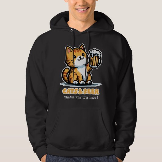 Katten en bier 2 hoodie (Voorkant)