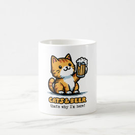 Katten en bier 2 koffiemok