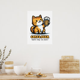 Katten en bier 2 poster
