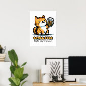 Katten en bier 2 poster (Thuiskantoor)