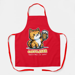 Katten en bier 2 schort