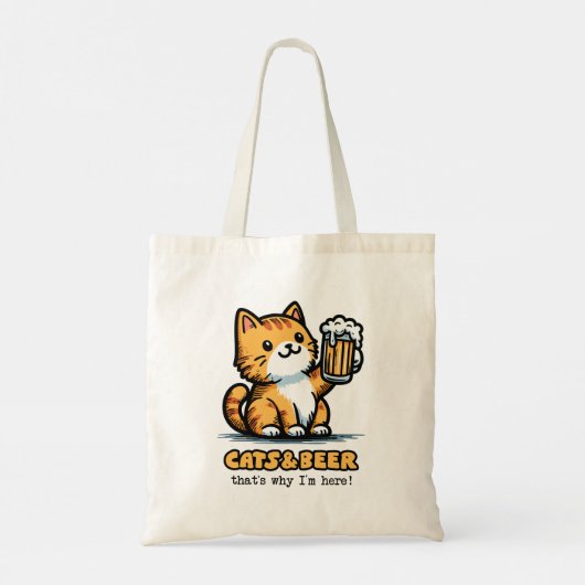 Katten en bier 2 tote bag (Achterkant)