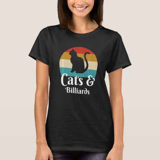 Katten En Biljart T-shirt (Voorkant)