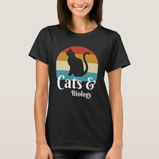 Katten en biologie t-shirt (Voorkant)