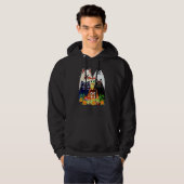 Katten en bloem hoodie (Voorkant volledig)