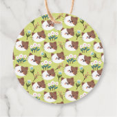 Katten en bloemen bedankjes labels (Achterkant)