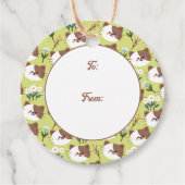 Katten en bloemen bedankjes labels (Voorkant)