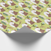 Katten en bloemen cadeaupapier (Hoek)