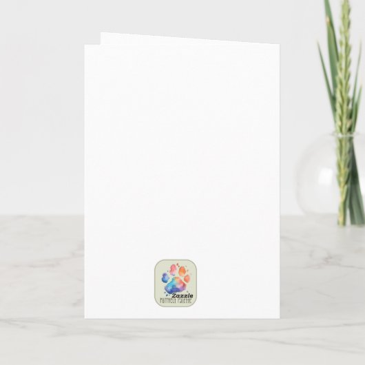 Katten en bloemen in een moonverlicht dorp bedankkaart (Achterkant)