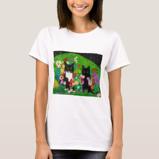 Katten en Bloemen T-shirt