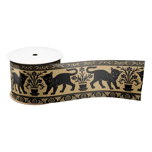 katten en bloemen - Ventilatorritje Satijnen Lint (Spoel)