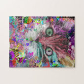 Katten- en bloemenpuzzel legpuzzel (Horizontaal)