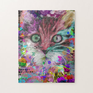 Katten- en Bloemenpuzzel Legpuzzel