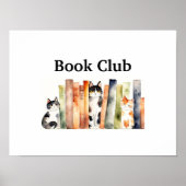 Katten en Boeken: Boekenclub Poster (Voorkant)