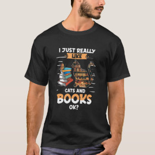 Katten en boeken die ik echt leuk vind aan katten t-shirt