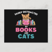 Katten en boeken grappig Gezegde met boek en kat Briefkaart (Voorkant)
