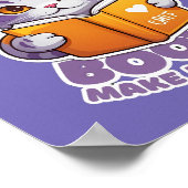 Katten en boeken maken me gelukkig poster (Hoek)
