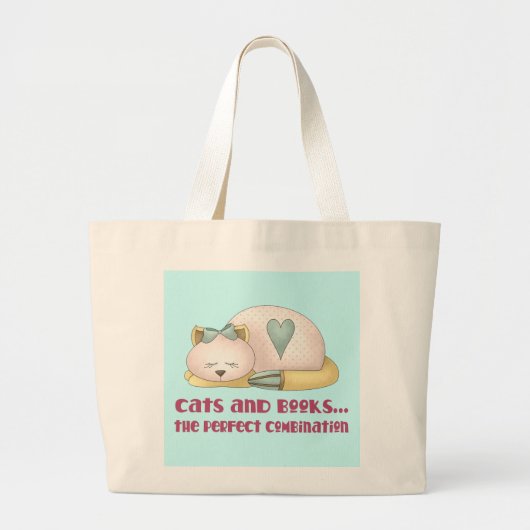 Katten en boeken - perfecte Canvas tas (Voorkant)