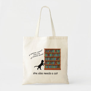 Katten en boeken tote bag