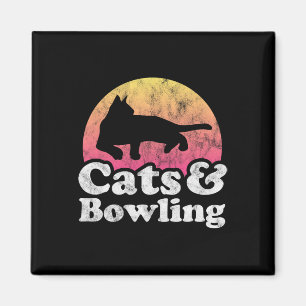 Katten en bowling Mannen of vrouwen kat en bowling Magneet