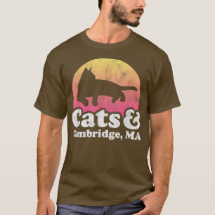 Katten en Cambridge, MA Cat en Massachusetts T-Shi T-shirt