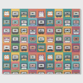 Katten en Cassettes Cadeaupapier (Vlak)