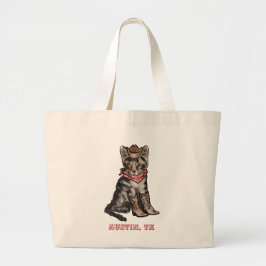 Katten en cowboys Canvas tas