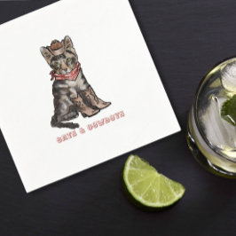 Katten en cowboys servet