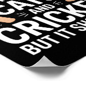 Katten en cricket grappige cricket poster (Hoek)