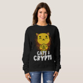 Katten en crypto-cryptocurrency-sluishandelaar F Trui (Voorkant volledig)