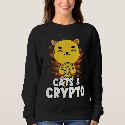 Katten en crypto-cryptocurrency-sluishandelaar F Trui (Voorkant)