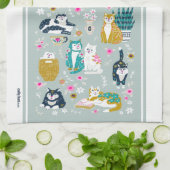 Katten en dergelijk materiaal theedoek (Gevouwen)