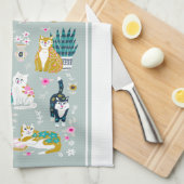 Katten en dergelijk materiaal theedoek (Quarter Fold)