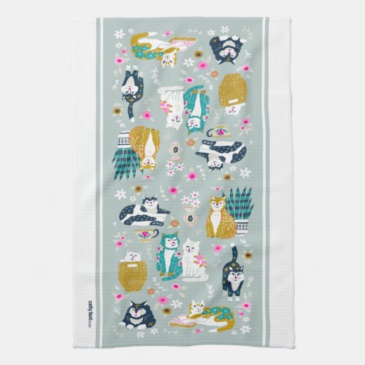 Katten en dergelijk materiaal theedoek (Verticaal)